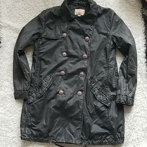 Levi's Black Wax Coated Trench Coat